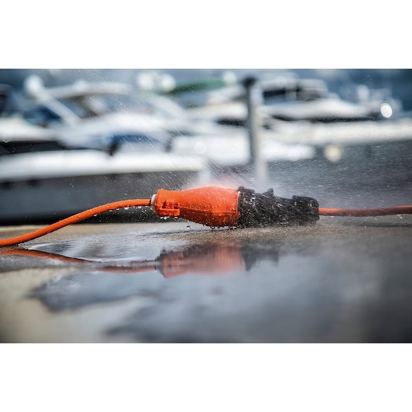 Extension Cord, 14 AWG, Indoor/Outdoor, 5-15R, Orange/Black, 5-15P, 50 Ft